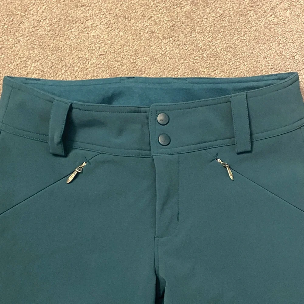Marmot Teal Green Softshell Women’s Snow Ski Pants - Picture 6 of 11